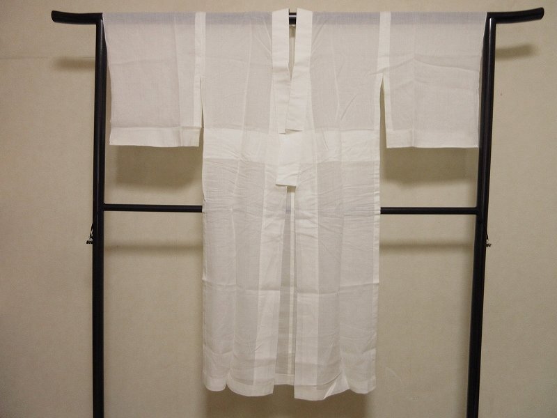 ドークブア■夏 長襦袢 絽麻 小千谷 白地 杉山織物 三越扱い 極上の逸品 302拍卖