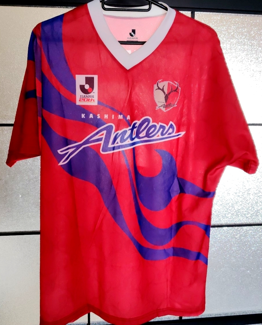1円 Lサイズ 鹿島アントラーズ ユニフォーム Tシャツ Jリーグ20th 20周年 12番 廃盤 希少 オフィシャルグッズ Antlers 古着 USED スタート拍卖