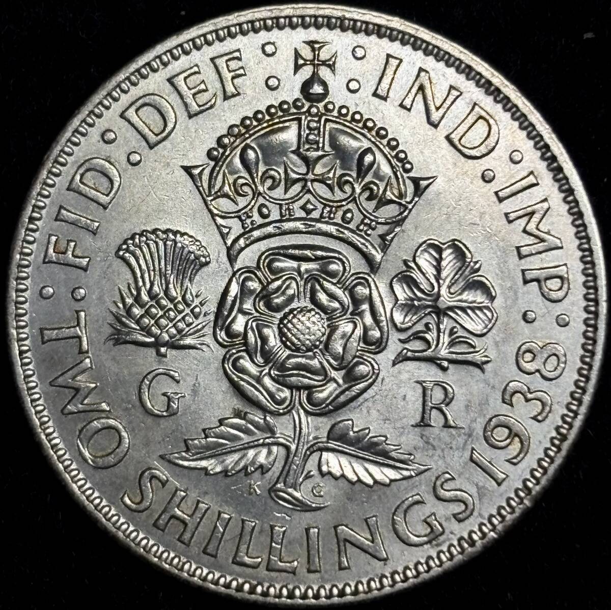 【イギリス銀貨】(1938年銘 11.3g 直径28mm)拍卖
