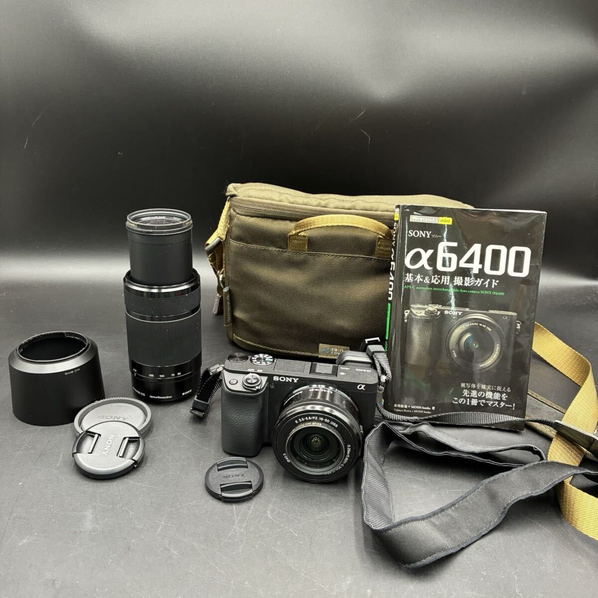 1円スタート Sony α6400 望遠ズームレンズ まとめ E 55-210mm F4.5-6.3 OSS 美品 通電確認済 現状品 バッグ付き AY0606す拍卖