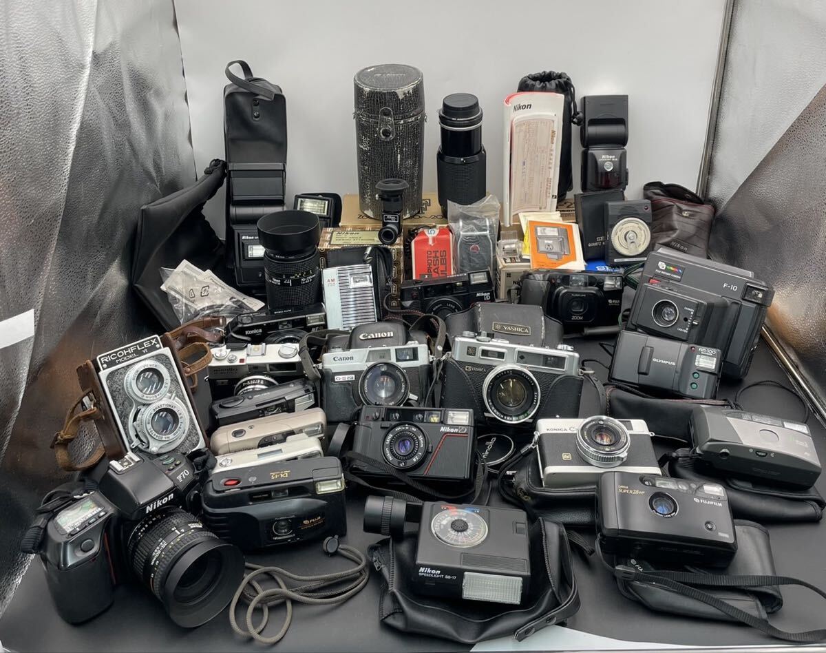 1円スタート カメラ 大量 まとめ 一眼レフ レンズ Nikon Konica YASHICA 等 現状品 HE0616う拍卖