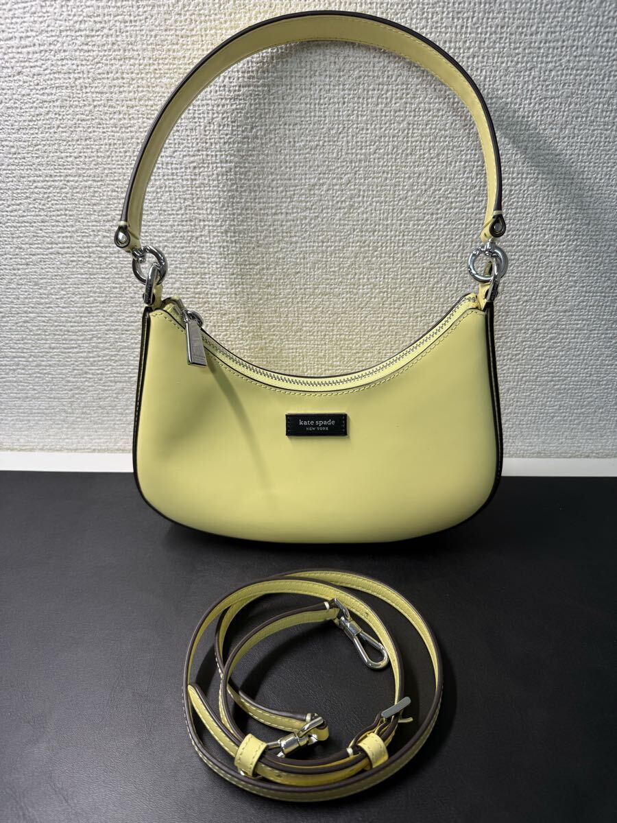 kate spade ケイトスペード 2way ショルダーバッグ ハンドバッグ イエロー 黄色拍卖