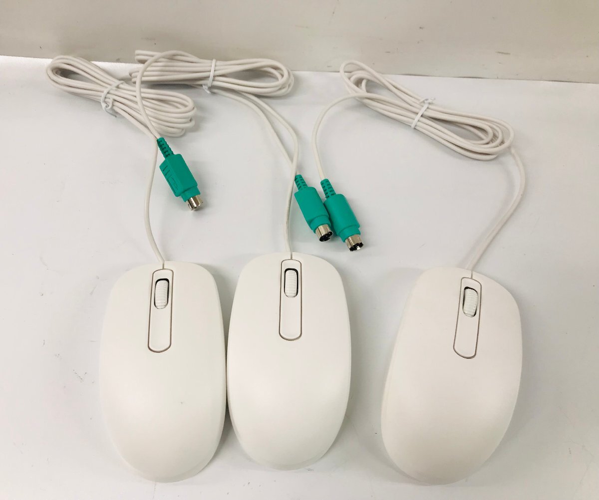 ★中古美品 3個セット PS/2光学式マウス SM-9013 白 未使用近い拍卖