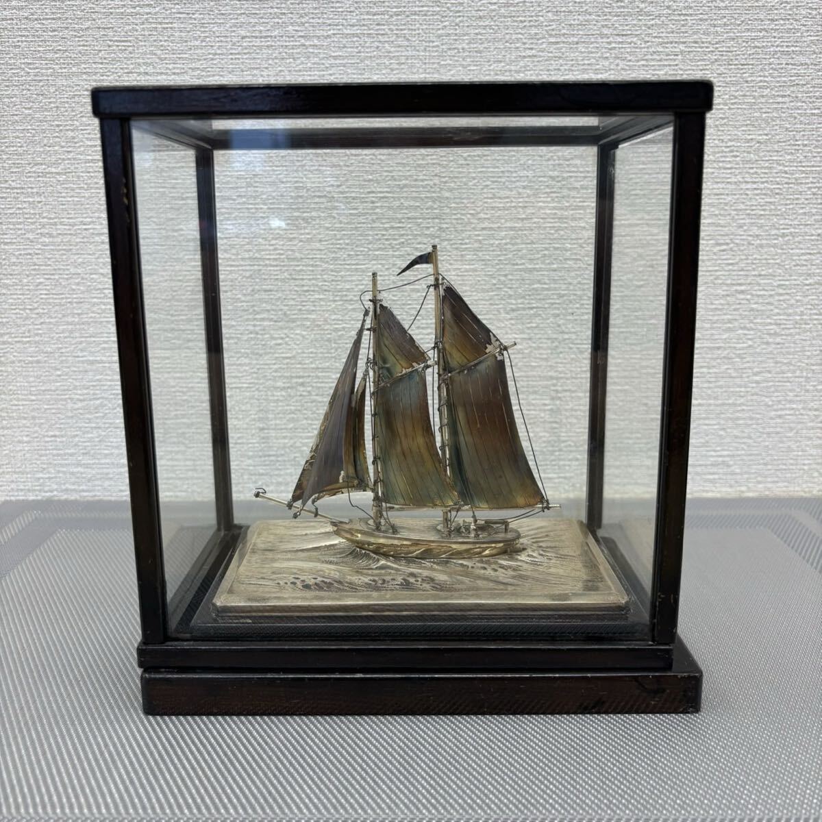 【中古品】銀製 帆船 置物 工芸品 silver刻印 234g拍卖