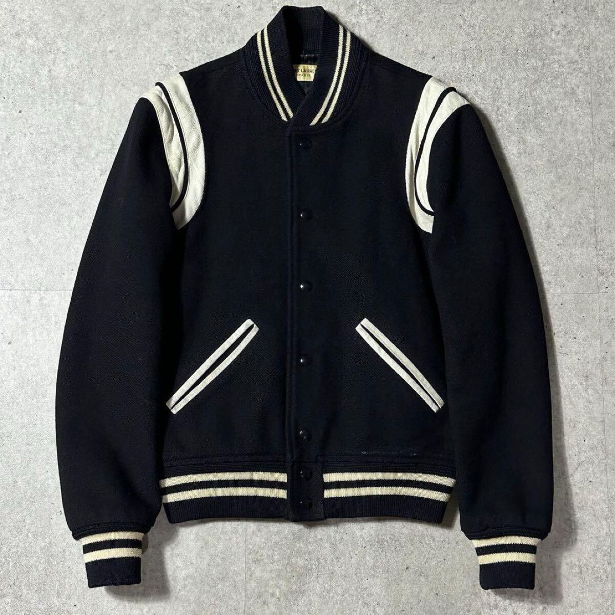 SAINT LAURENT テディジャケット 黒 レザー エディスリマン拍卖