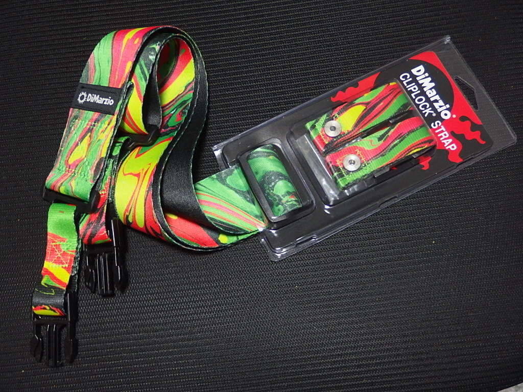 Dimarzio ◆ クリップロックストラップ Steve Vai Green Universe 美品拍卖