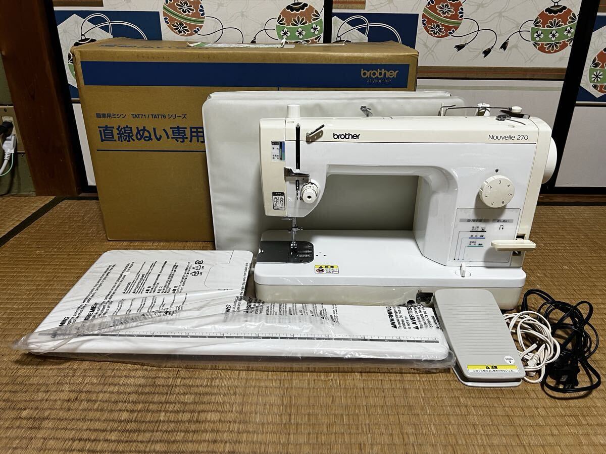 【1円〜売り切り・動作確認済み】brother TAT7101 Nouvell270 ブラザー ヌーベル 職業用ミシン 手工芸 ハンドクラフト 直線ぬい専用ミシン拍卖