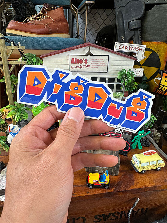 ナムコ オフィシャル ステッカー ディグダグ (タイトルロゴ/Lサイズ) 初代ファミコン ■ アメリカン雑貨 アメリカ雑貨拍卖