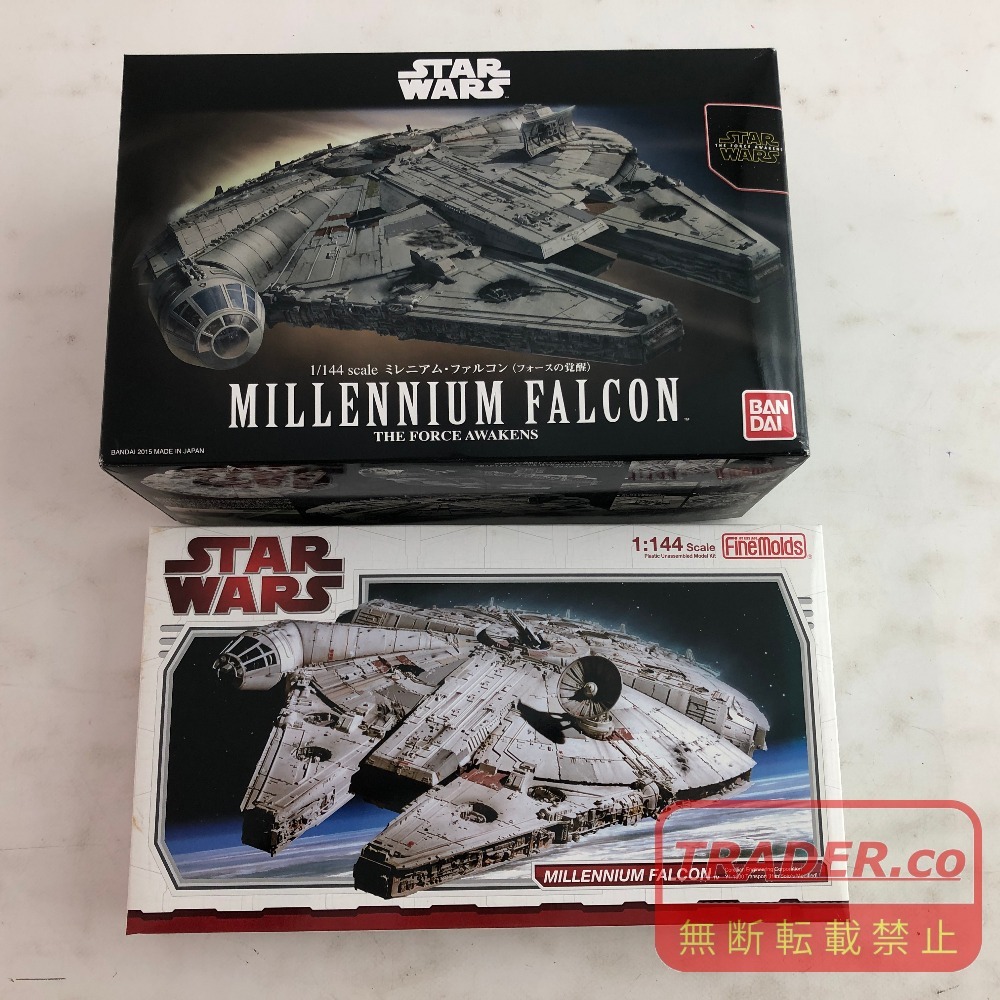 02w24870★1円~STAR WARS プラモデル 2点セット ミレニアム・ファルコン(フォースの覚醒)/他 ※未組立品 中古品【牛久店】拍卖