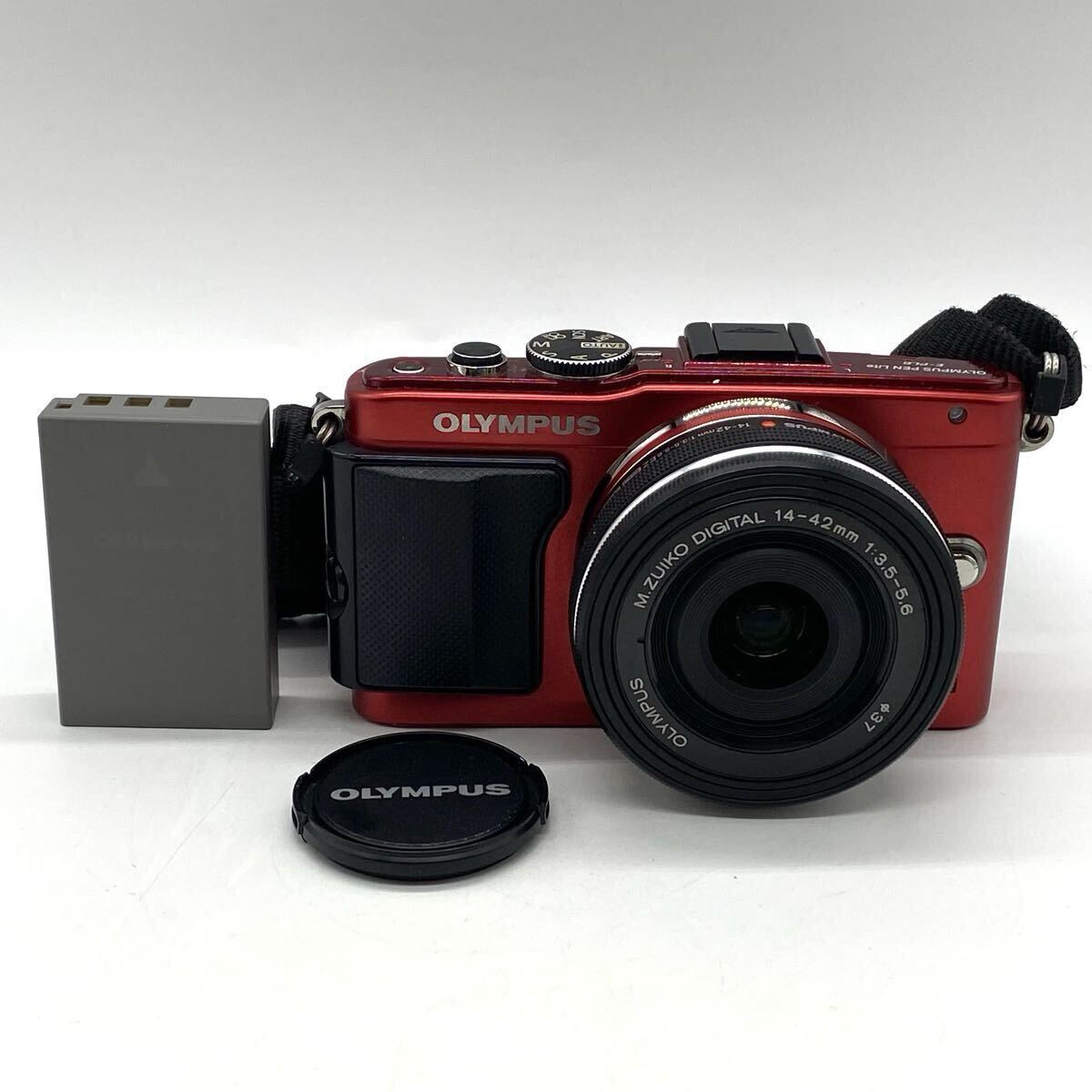 【5白68】1円スタート OLYMPUS E-PL6 オリンパス M.ZUIKO DIGITAL 14-42mm 1:3.5-5.6 ミラーレス一眼 デジタルカメラ レッド拍卖