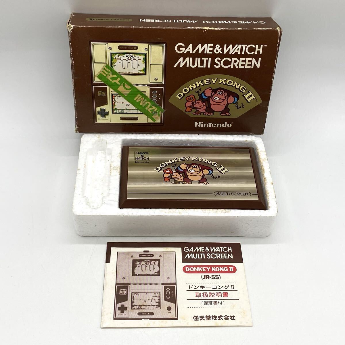 【6A61】 1円スタート Nintendo JR-55 GAME&WATCH DONKEY KONG II MULTI SCREEN ニンテンドー ゲームウォッチ ドンキーコング2 箱付き 拍卖