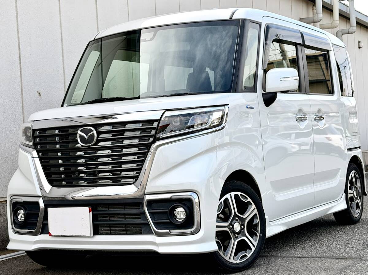 ハイブリッドXTターボ 希少4WD 本車検満タン渡し!(費用込)ハーフレザー アラウンドビュー 自動ブレーキ 15アルミ クルコン トラコン LED拍卖
