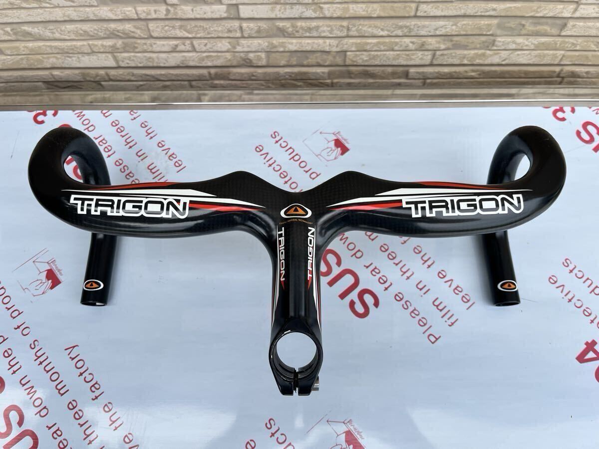 TRIGON カーボン ドロップハンドル ロードバイク用トライゴン 一体型 ドロップハンドル カーボンハンドル拍卖