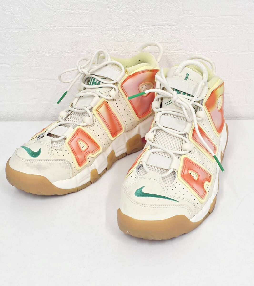 E-3559 【同梱不可】980円~ 現状品 NIKE/ナイキ Air エアモアアップテンポ FB7702-100 ホワイト/オレンジ スニーカー 24.5cm拍卖
