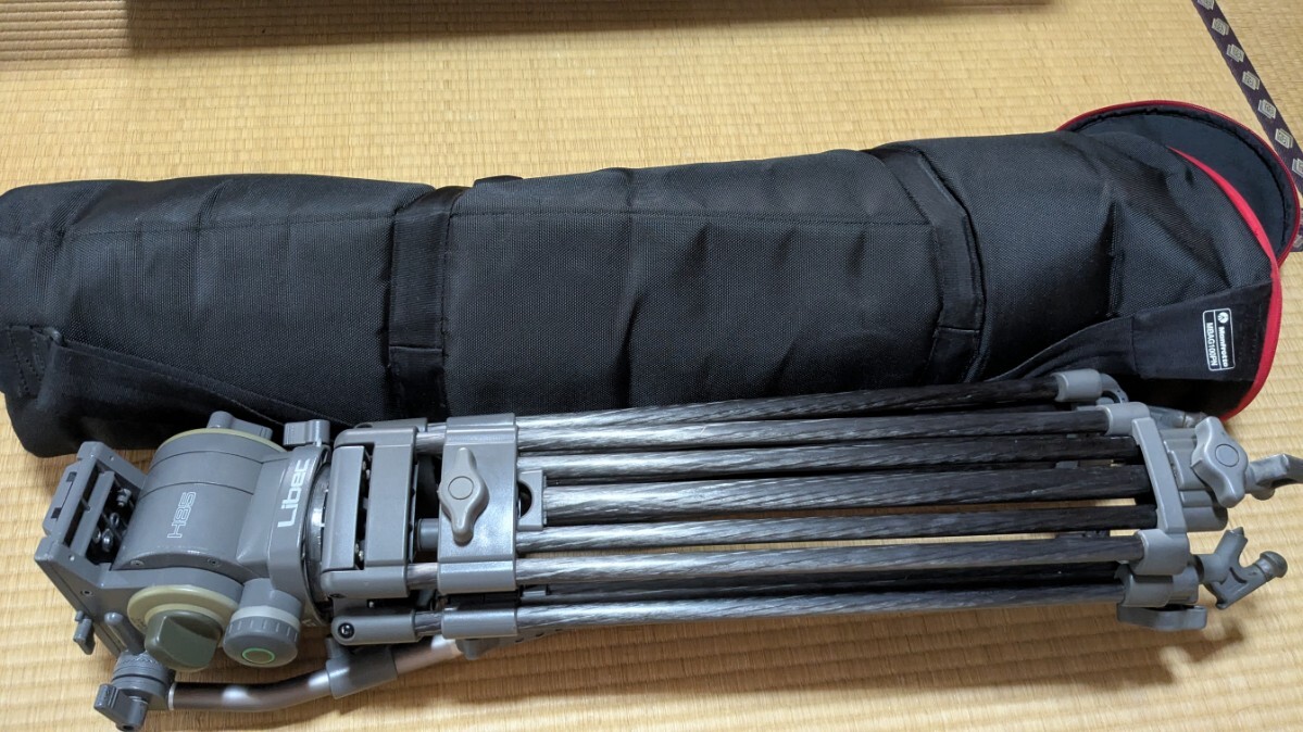 業務用 カメラ三脚 Libec ヘッド H85 & Libec TRIPOD T97C セット マンフロット三脚ケース付き MBAG100PN Manfrotto拍卖