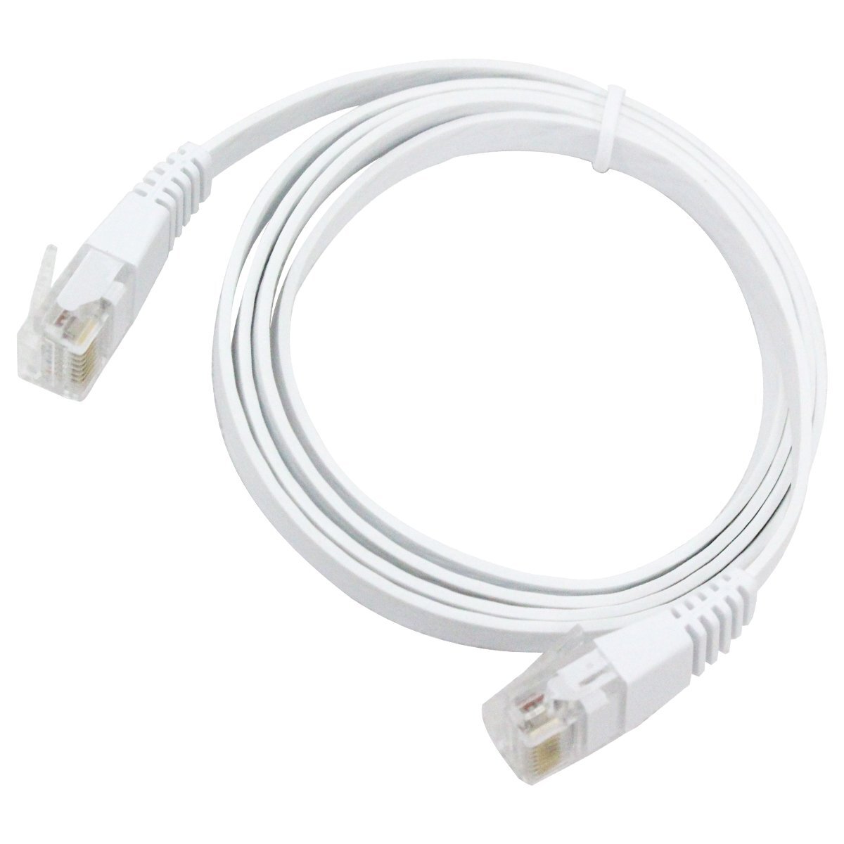 CAT6 カテゴリ6 薄型スーパーフラット LANケーブル 2m 200cm ホワイト パソコン インターネット PC Wi-Fi WiFi ルーター 無線 有線 配線拍卖