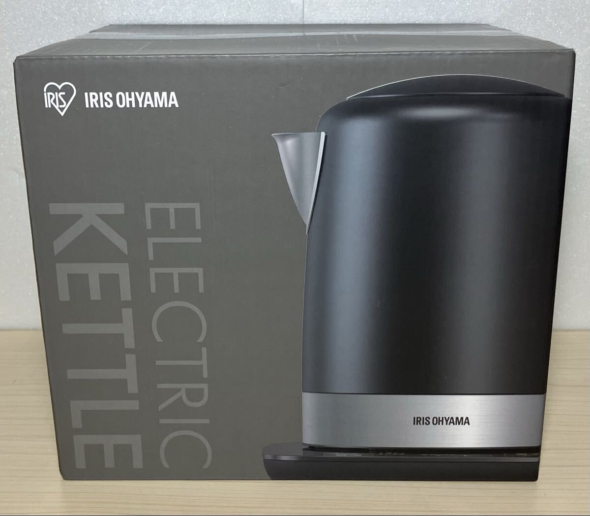 KGNY6646 未使用品 未開封品 IRIS OHYAMA アイリスオーヤマ 電気ケトル IKE-D1000T-B 1.0L 60〜100℃拍卖