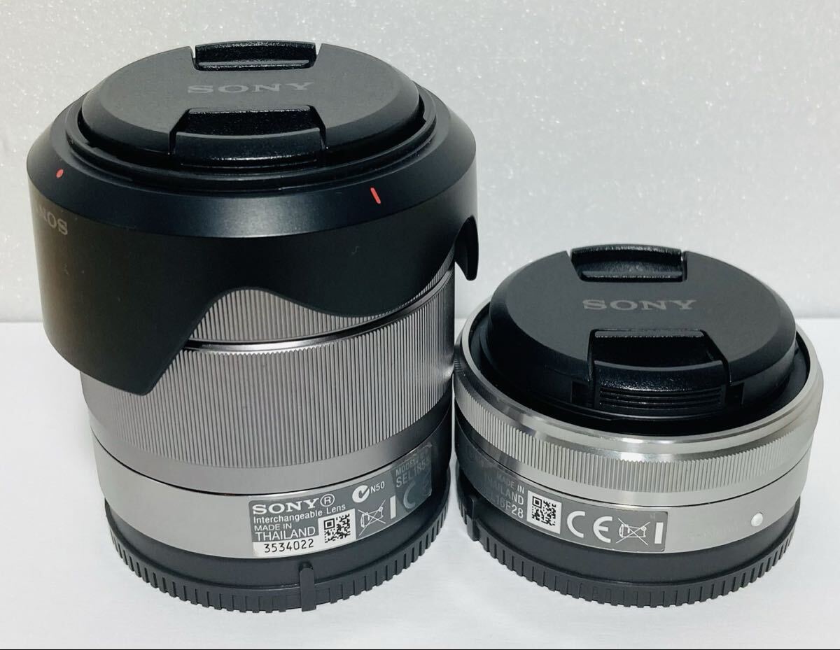 KGNY6716 SONY ソニー カメラレンズ 2点セット E-mount SEL1855 3.5-5.6/18-55 OSS SEL16F28 2.8/16 現状品拍卖