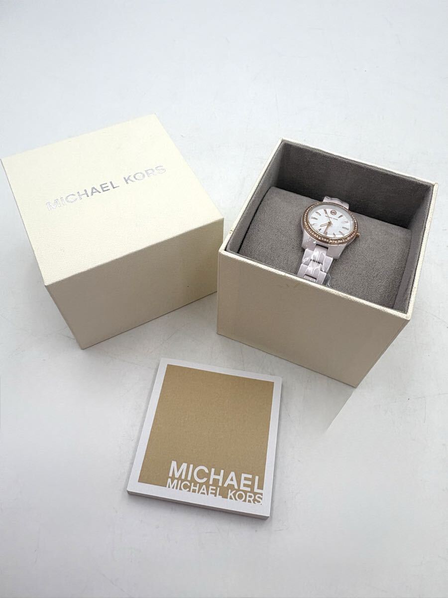 稼働品 MICHAEL KORS RUNWAY MERCER マイケルコース MK6841 ピンク 腕時計 箱付き拍卖