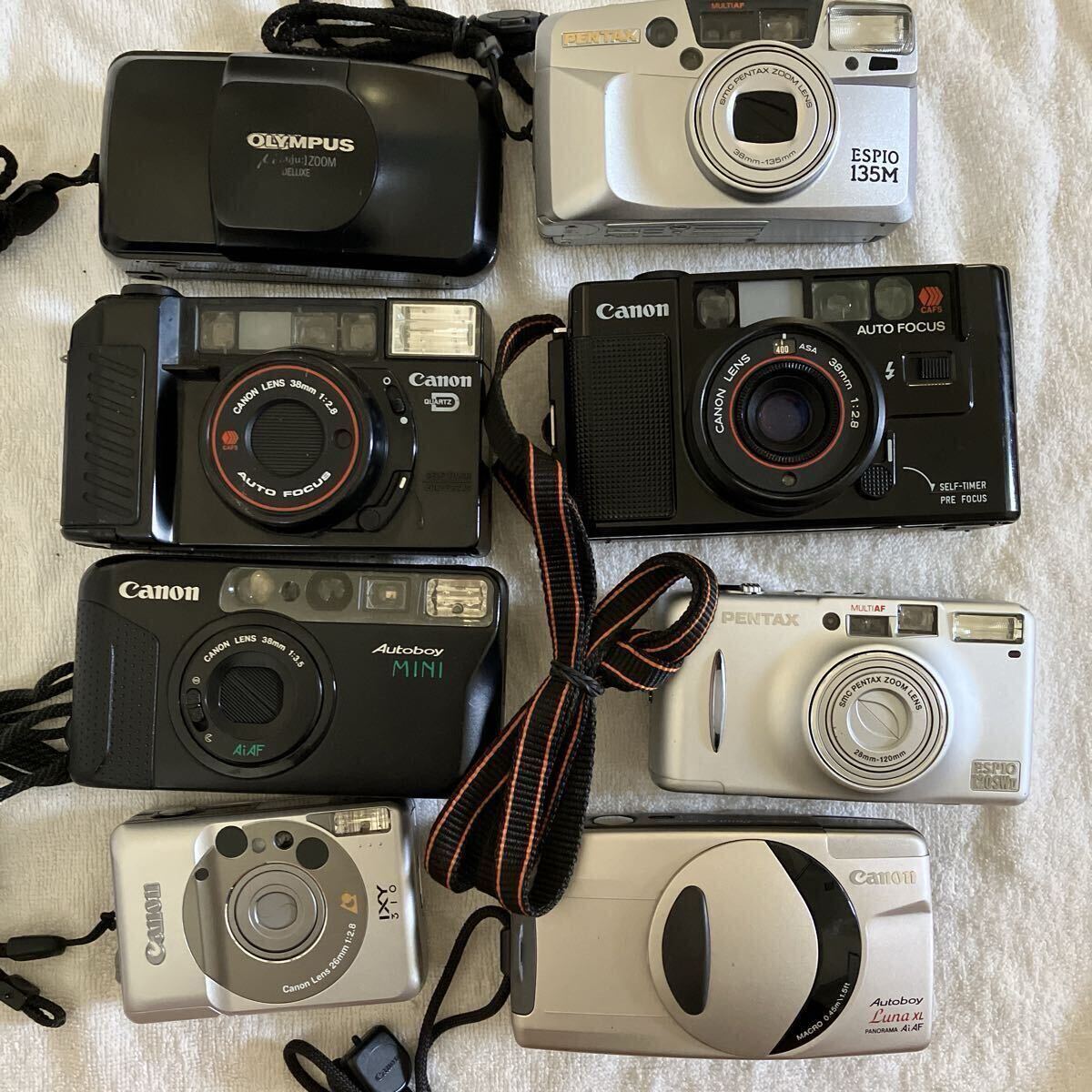 1円〜【動作未確認】フィルムカメラ まとめ売り 8台 Canon PENTAX OLYMPUS Autoboy ESPiO autoboy IXY AF35M mju zoom deluxe espio セット拍卖