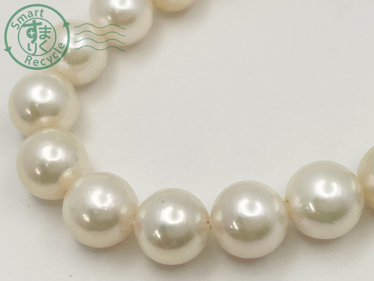 CF0805038 ◎ パール 真珠 ブレスレット クリーム ホワイト系 刻印 SILVER 全長約22cm アクセサリー ジュエリー ファッション小物 中古 ⑦拍卖