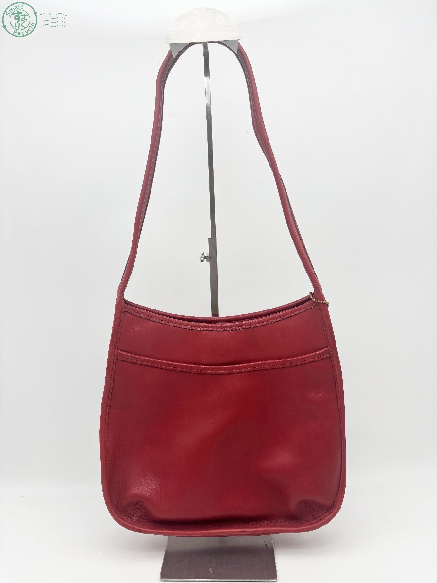 CF0800144 〇 1円~COACH オールドコーチ OLD ショルダーバッグトートバッグ 肩掛けバッグレザー 9047 レッド系 ヴィンテージ拍卖