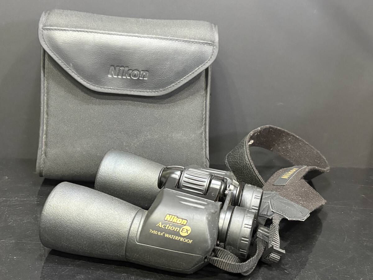 Nikon ニコン Action EX アクション EX 7x50 6.4° WATERPROOF 双眼鏡 ケース付き 天体観測 観察 観戦 カメラ周辺機器 現状品 CF001080P拍卖
