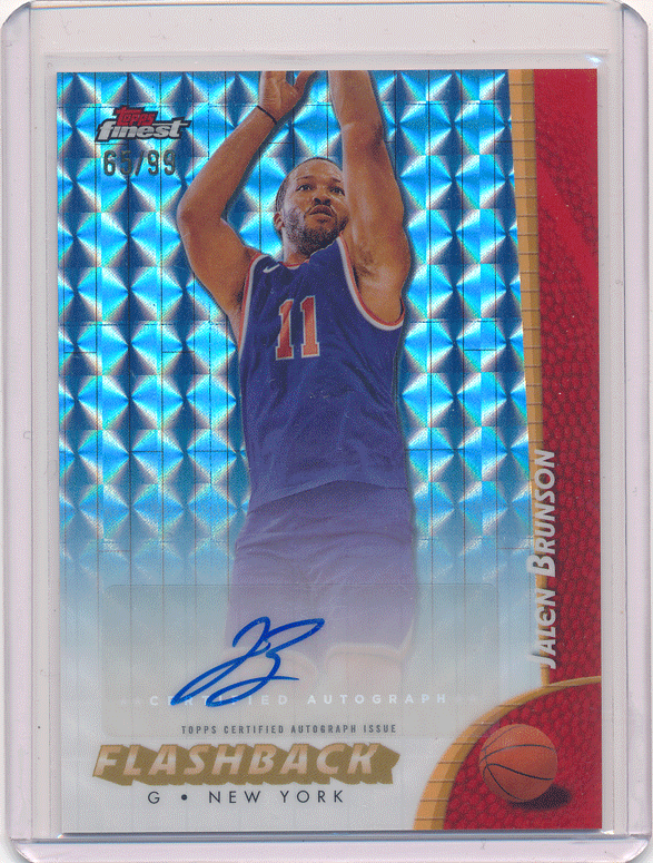 Jalen Brunson NBA 2024-25 Topps Finest Flashback X-Fractor Refractor 99枚限定 直筆サイン リフラクターオート ジェイレン・ブランソン拍卖