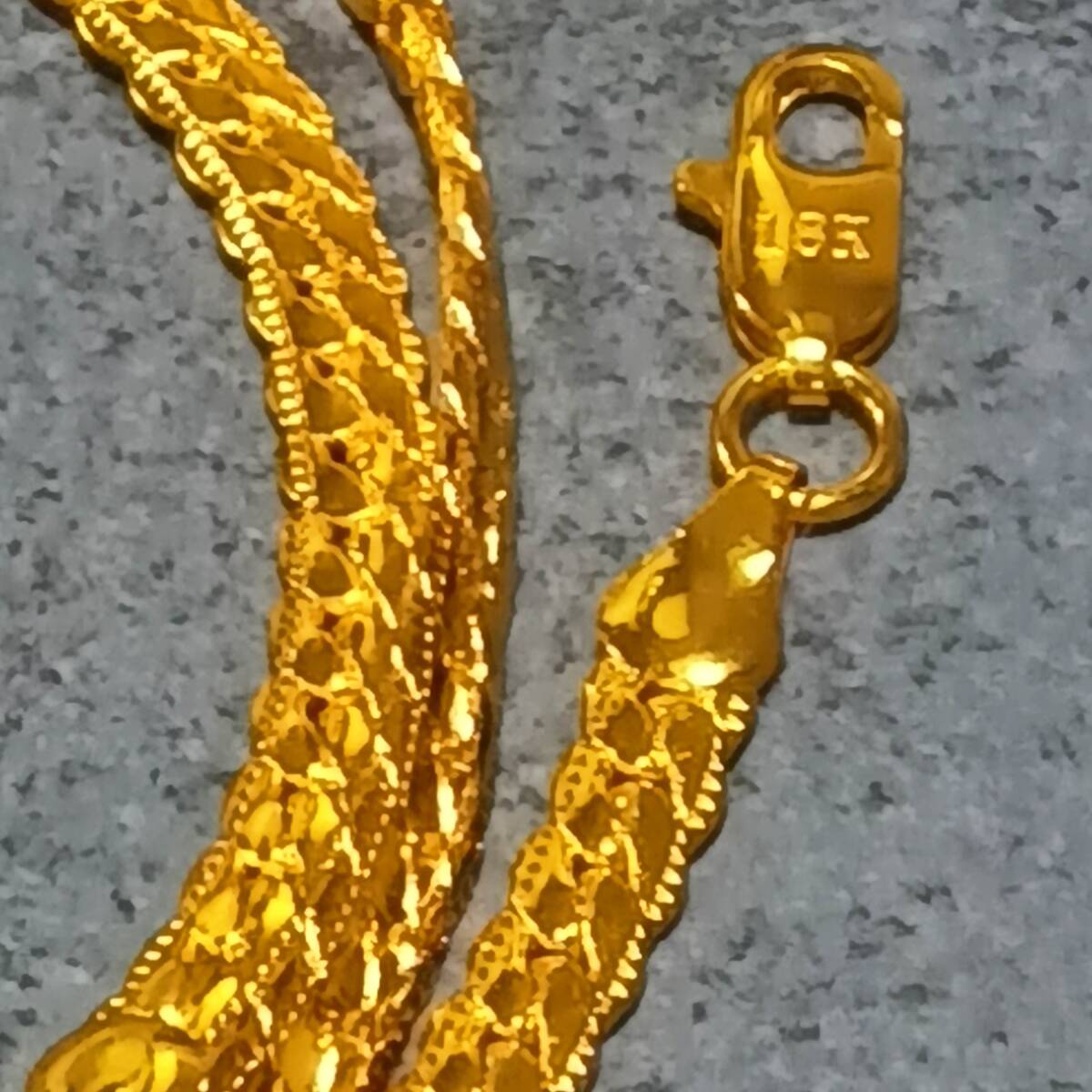 18K刻印 男女兼用 ゴールド ネックレス(500㎜*5㎜) 廃業清算処分品 K18 18金 AU拍卖