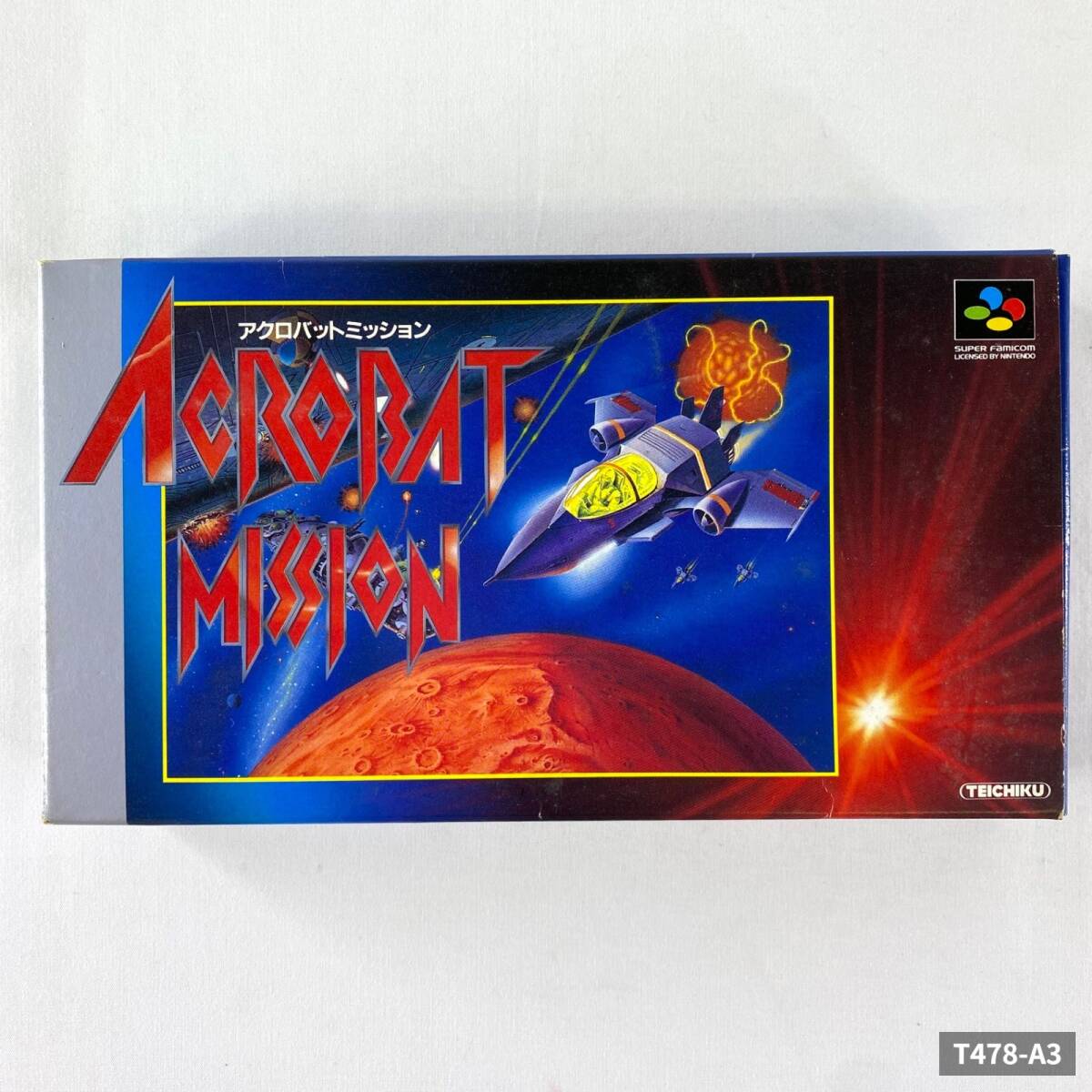 【カセット美品】SFC アクロバットミッション 箱説付 ACROBAT MISSION SHVC-2T テイチク 中古拍卖