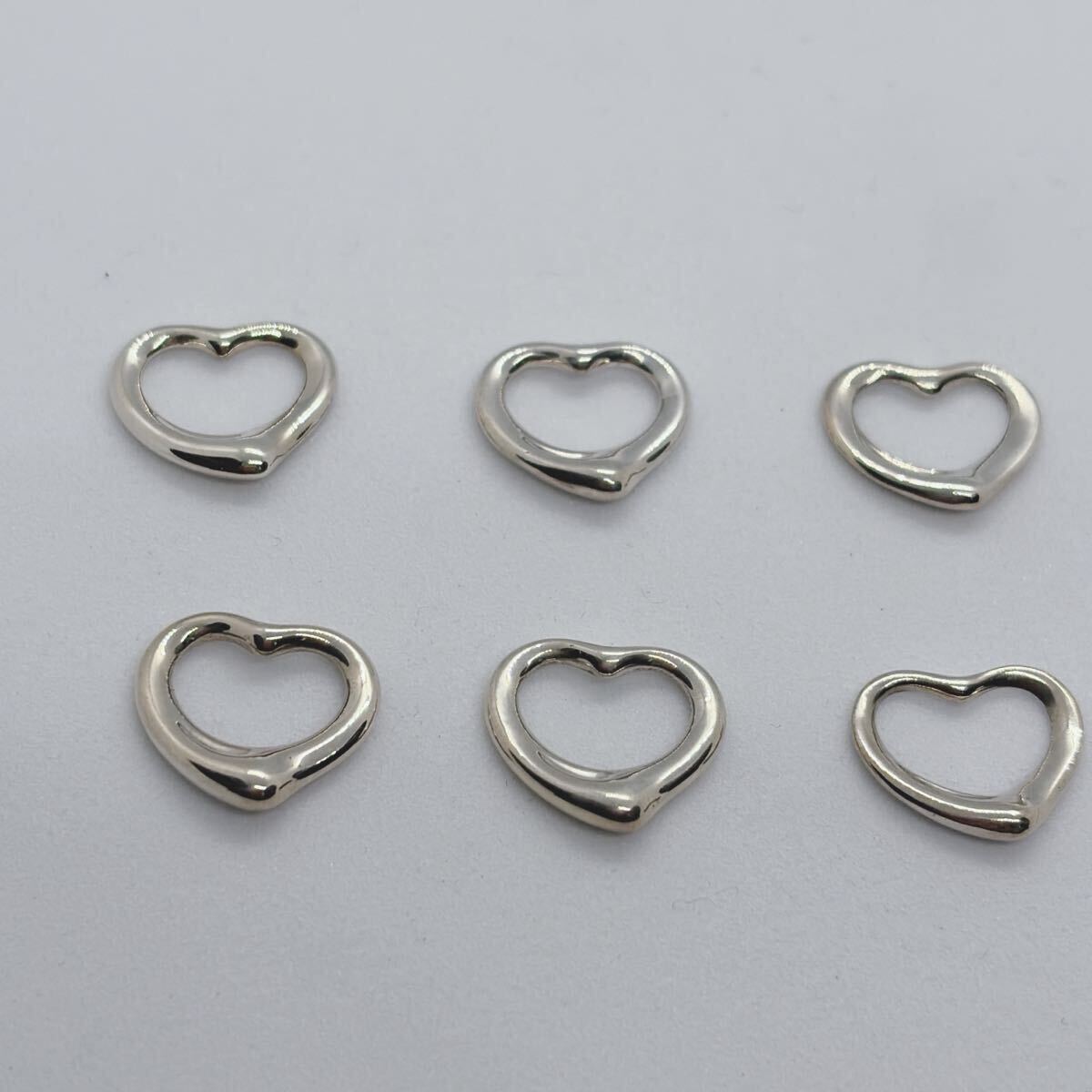 1円〜【美品】TIFFANY&CO. ティファニー オープンハート ペンダントトップ SV925 アクセサリー シルバー まとめ売り 6個セット拍卖