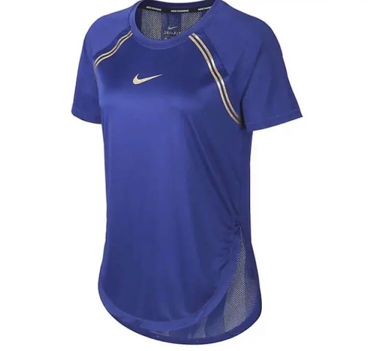 送料無料 新品 NIKE ナイキ ウィメンズ トップ S/S GLAM L ブルー拍卖