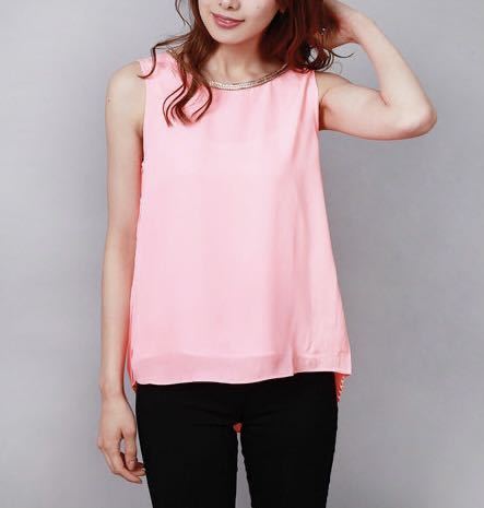 Aimoha バックプリーツトップス ピンク拍卖