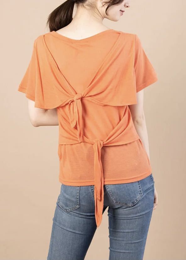 E hyphen world gallery ダブルバックリボンプルオーバー 橙拍卖