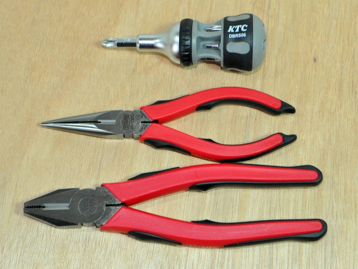 ★TONE ラジオペンチ ペンチ KTC ラチェットスタッビドライバ DBRS06 セット★RP-150G CT-175G ドライバー拍卖