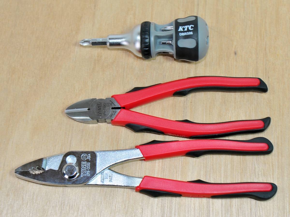 ★TONE ニッパー プライヤー KTC ラチェットスタッビドライバ DBRS06 セット★KN-150G CPS-200G ドライバー♪拍卖
