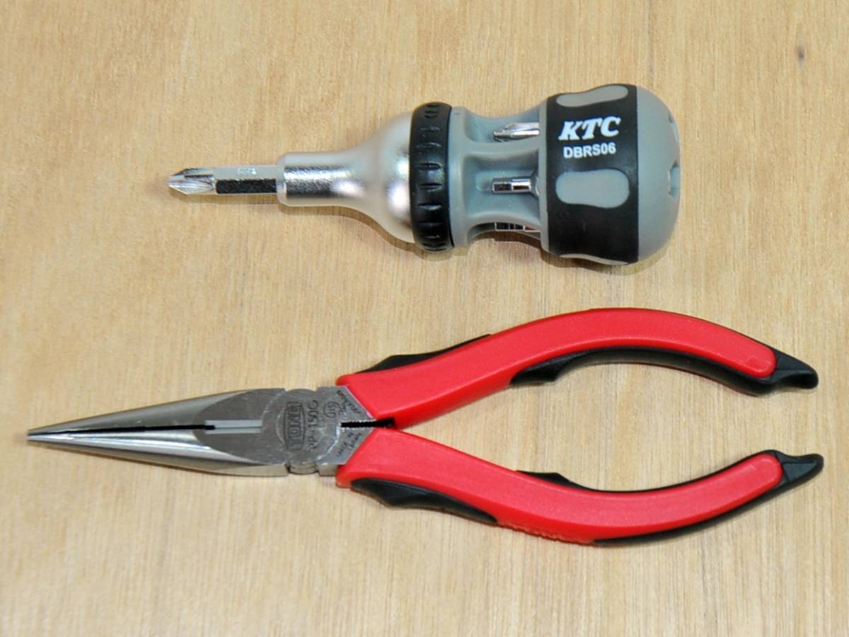 ★TONE ラジオペンチ KTC ラチェットスタッビドライバ DBRS06 セット★RP-150G ドライバー♪拍卖
