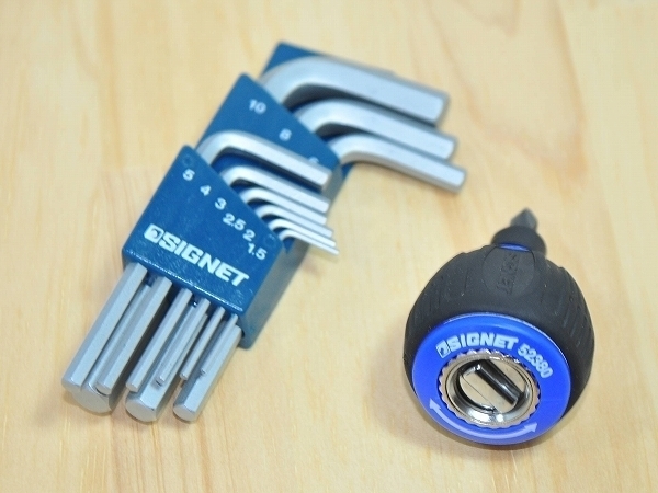 ★SIGNET シグネット 9PC 六角レンチ+ラチェットドライバー セット★ショート アーレンキー スタッビドライバー♪拍卖