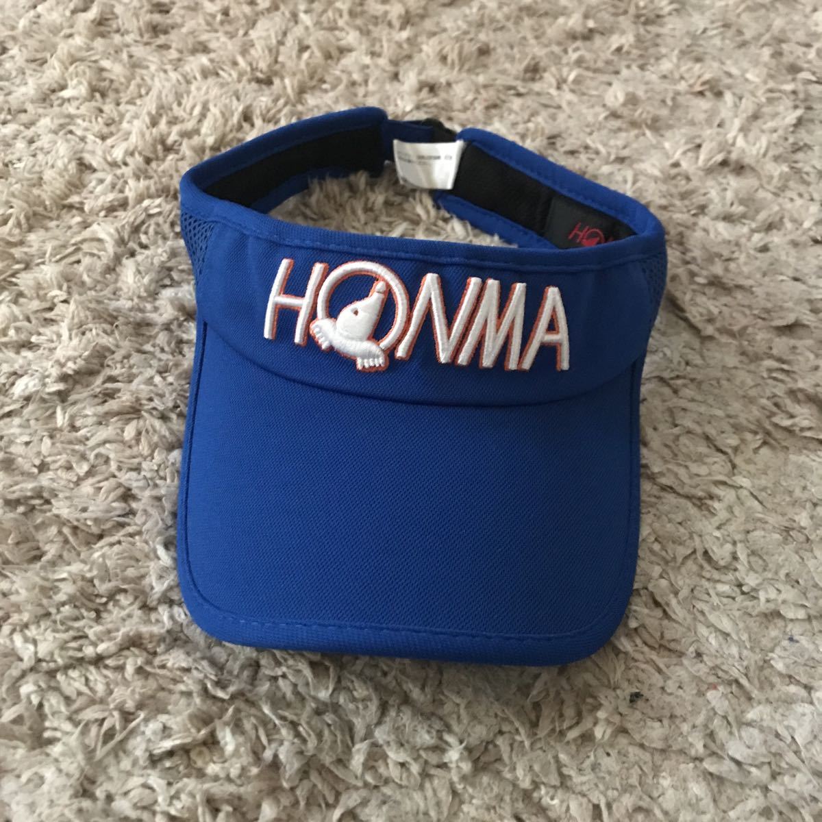 超お値打ち出品 希少サイズ HONMA Lady'sゴルフバイザー ブルー usedほぼ新品拍卖