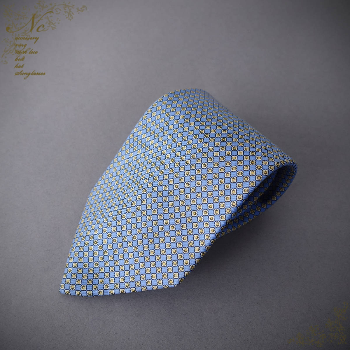 USED*BROOKS BROTHERS/ブルックスブラザーズ/イタリア製シルク100%小花柄ネクタイ/ブルー系/青系拍卖