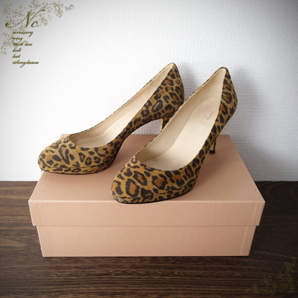 USED*CORSO ROMA/コルソローマ/36.5/イタリア製/ハイヒール/豹柄/アニマルパンプス/ヒョウ柄(23.5cm相当)拍卖