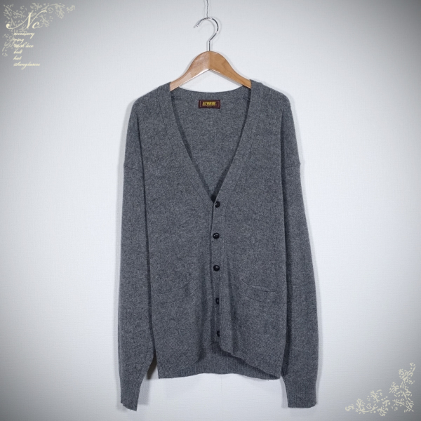 USED*ATORIH/アトリフ/M/カシミヤ混ウールニットカーディガン/グレー拍卖