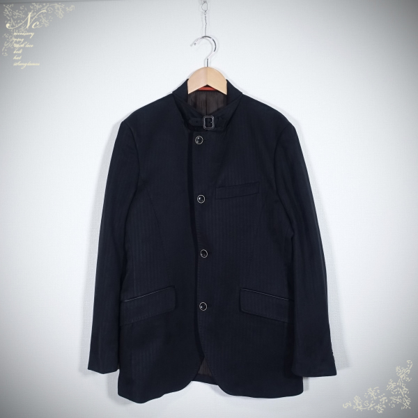 USED*Hush Puppies/ハッシュパピー/M/ストライプジャケット/ブラック/黒拍卖