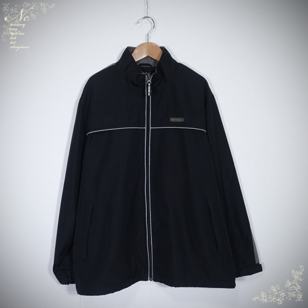 USED* FIRST DOWN/ファーストダウン/M/ラインデザインブルゾン/ブラック/黒拍卖