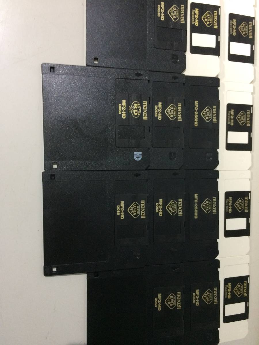 中古品 日立マクセル 3.5インチ2HDフロッピーディスク 14枚 現状品③拍卖