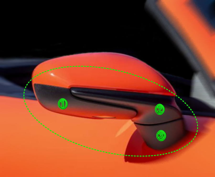 純正■ポルシェ 992 ◆スポーツクロノ ミラーハウジング 1台分セット◆ 992857577C G2X 等 ■新品!拍卖