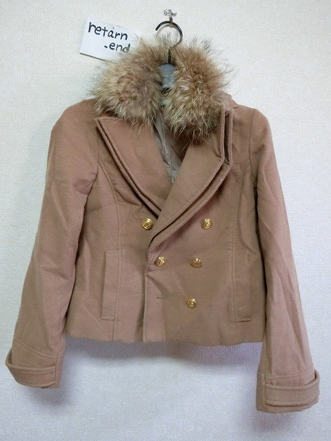 dazzlin ジャケット S ブラウン ファー ダズリン拍卖