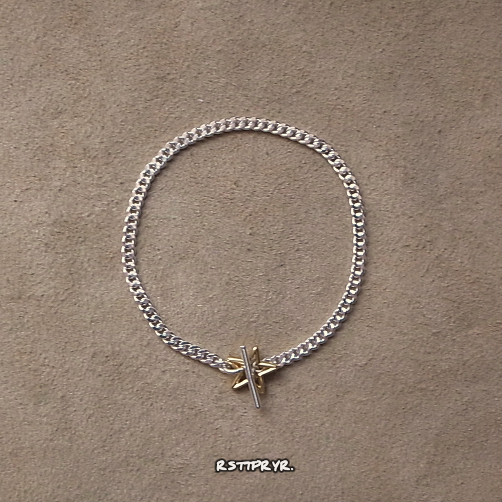 STAR RING 3.7mm CHAIN BRACELET/ スターリング 3.7mmチェーン ブレスレット拍卖