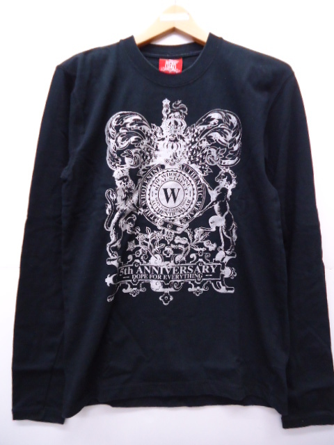 【KCM】jpa2-9-M★中古美品★【WHOLENINE/ホールナイン】メンズ 厚手長袖Tシャツ M ブラック系拍卖