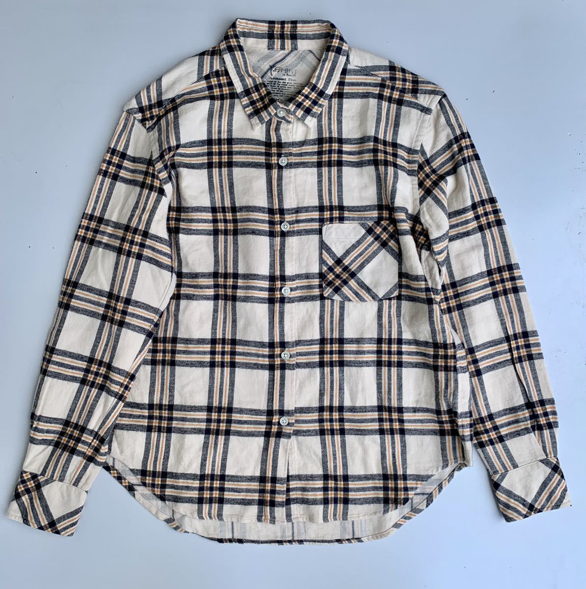 【定価24,200円】YANUK チェックシャツ【S】ウール ビッグシルエット ヤヌーク (検大草直子 金子綾拍卖